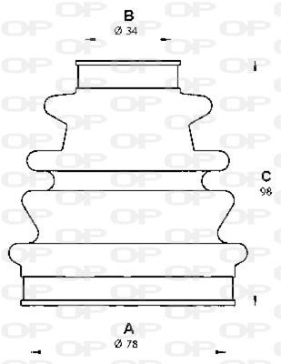 OPEN PARTS gofruotoji membrana, kardaninis velenas SJK7199.00